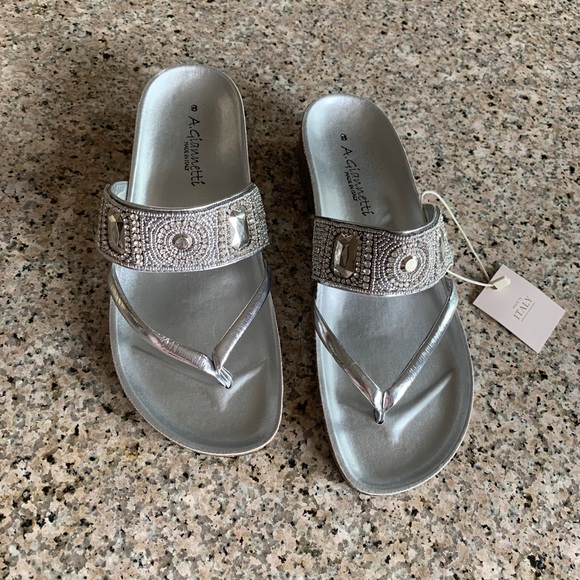 A. Giannetti Silver Sandals - Picture 3 of 6